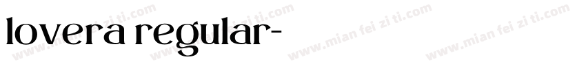 lovera regular字体转换
